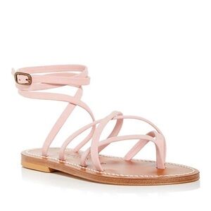 K. Jacques St. Tropez Zenobie Leather Hand Made Ankle Wrap Sandals - NWT